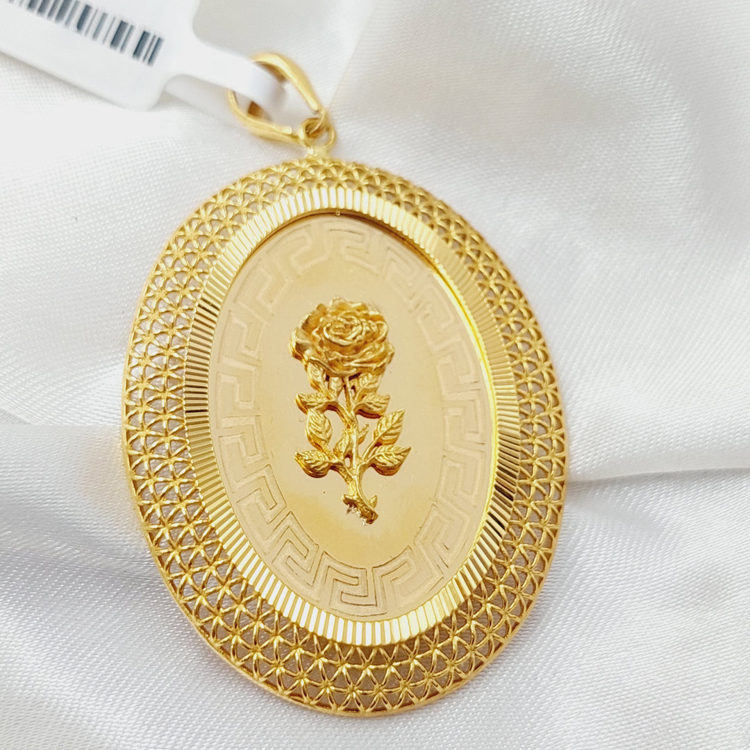 Ounce Pendant Made Of 21K Yellow Gold by Saeed Jewelry-28476