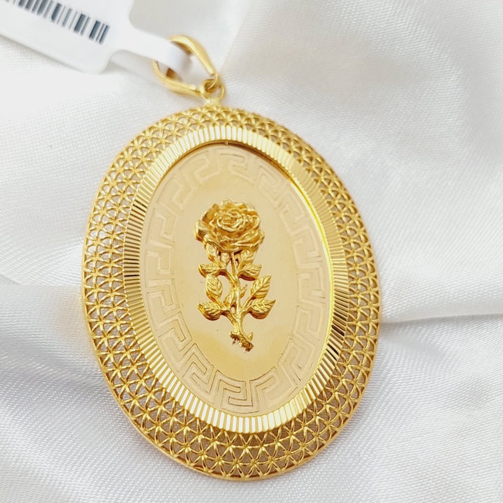 Ounce Pendant Made Of 21K Yellow Gold by Saeed Jewelry-28476