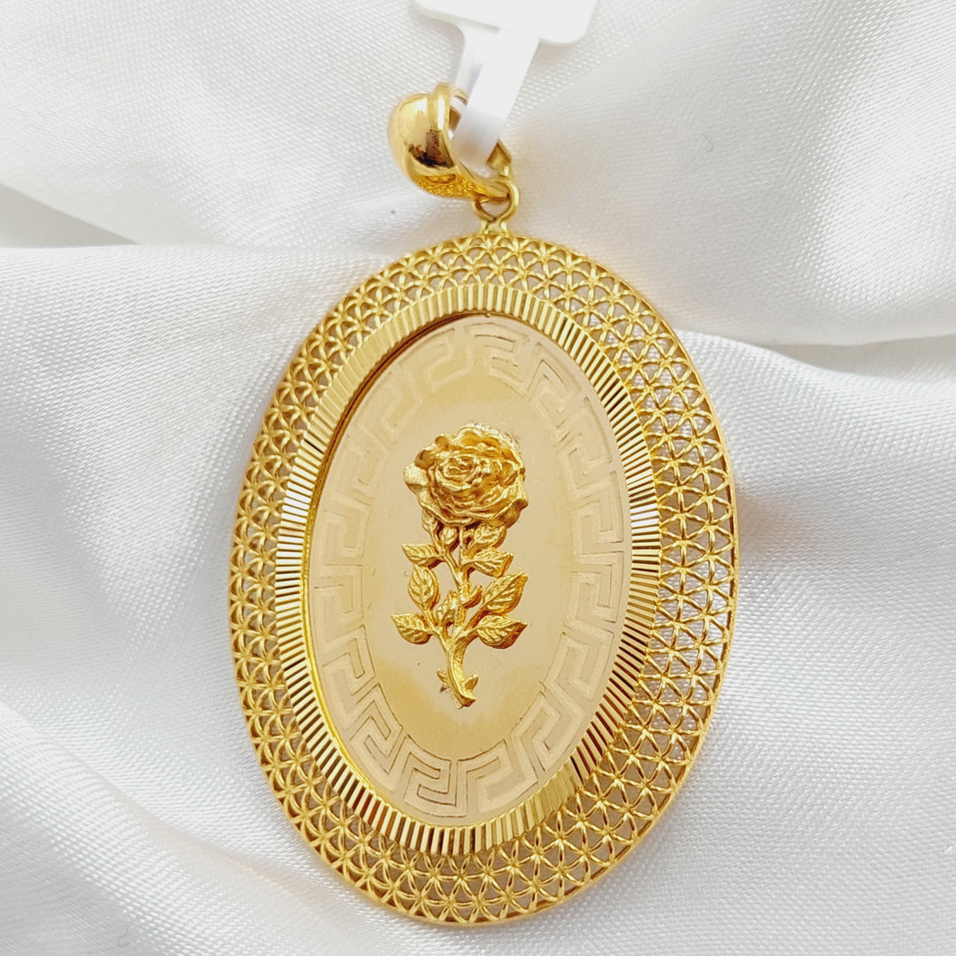 Ounce Pendant Made Of 21K Yellow Gold by Saeed Jewelry-28476