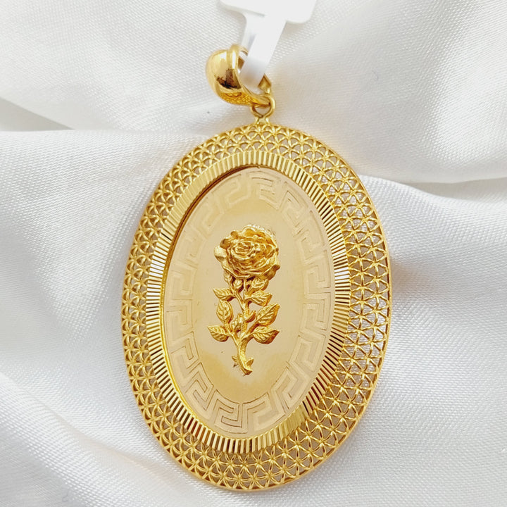 Ounce Pendant Made Of 21K Yellow Gold by Saeed Jewelry-28476