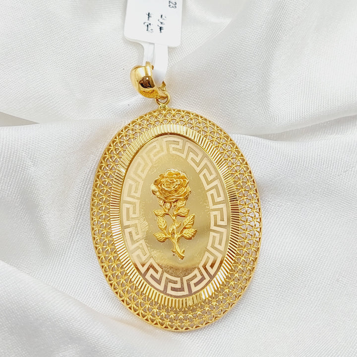 Ounce Pendant Made Of 21K Yellow Gold by Saeed Jewelry-28476
