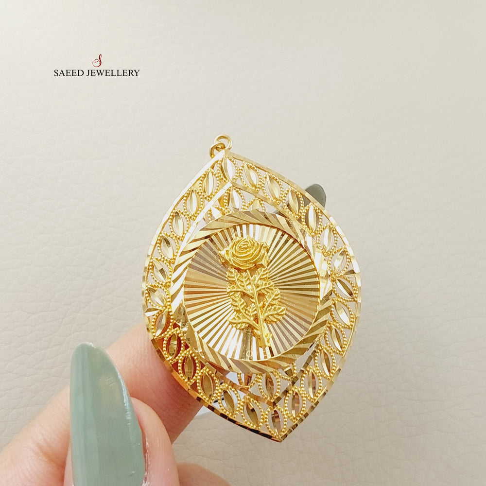 Ounce Pendant Made Of 21K Yellow Gold by Saeed Jewelry-28477