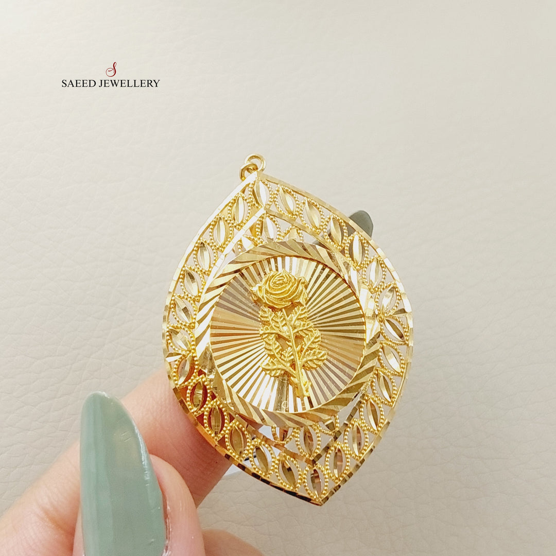 Ounce Pendant Made Of 21K Yellow Gold by Saeed Jewelry-28477