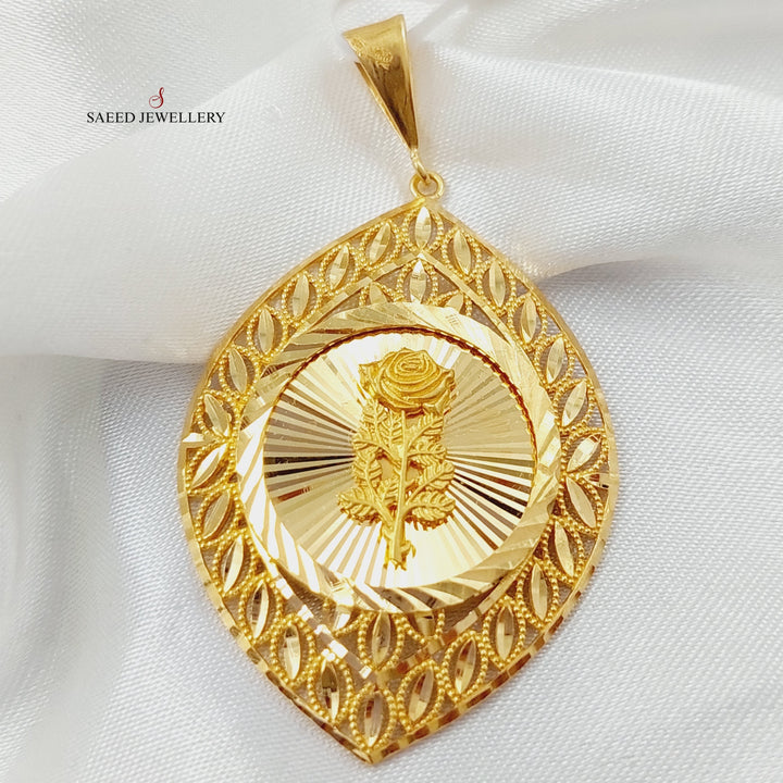 Ounce Pendant Made Of 21K Yellow Gold by Saeed Jewelry-28477