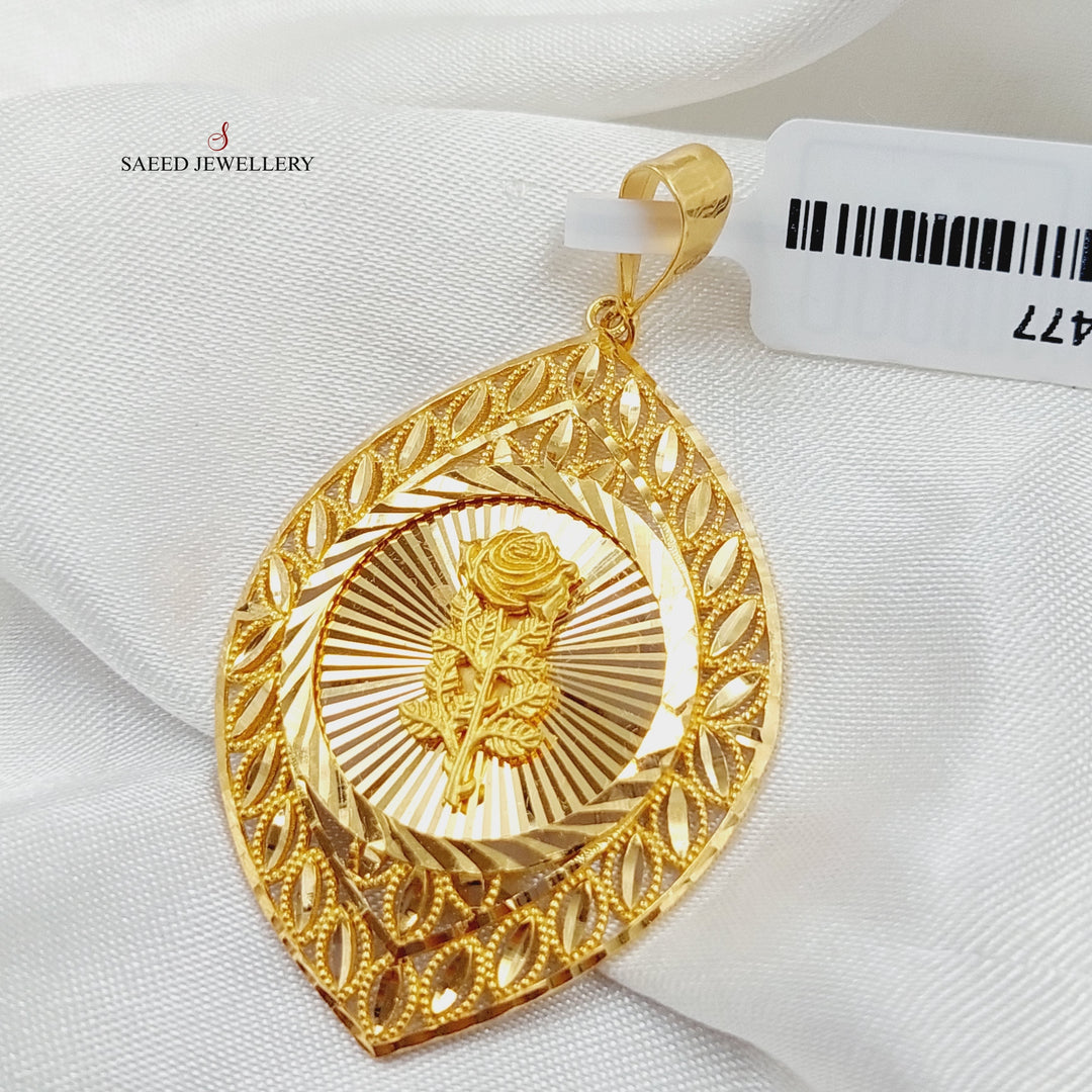 Ounce Pendant Made Of 21K Yellow Gold by Saeed Jewelry-28477