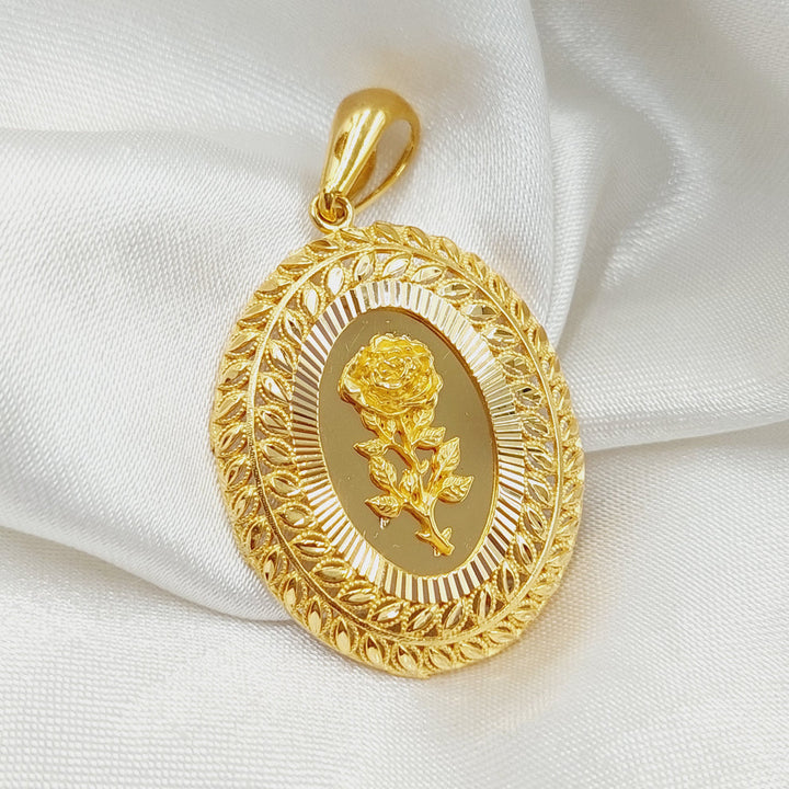 Ounce Pendant Made Of 21K Yellow Gold by Saeed Jewelry-28478