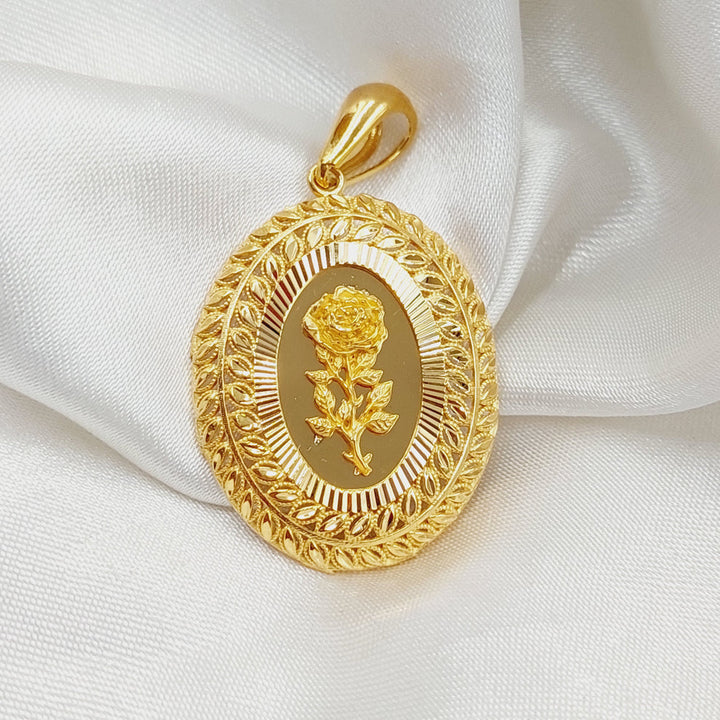 Ounce Pendant Made Of 21K Yellow Gold by Saeed Jewelry-28478