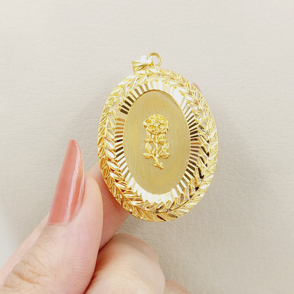 Ounce Pendant  Made Of 21K Yellow Gold by Saeed Jewelry-28917
