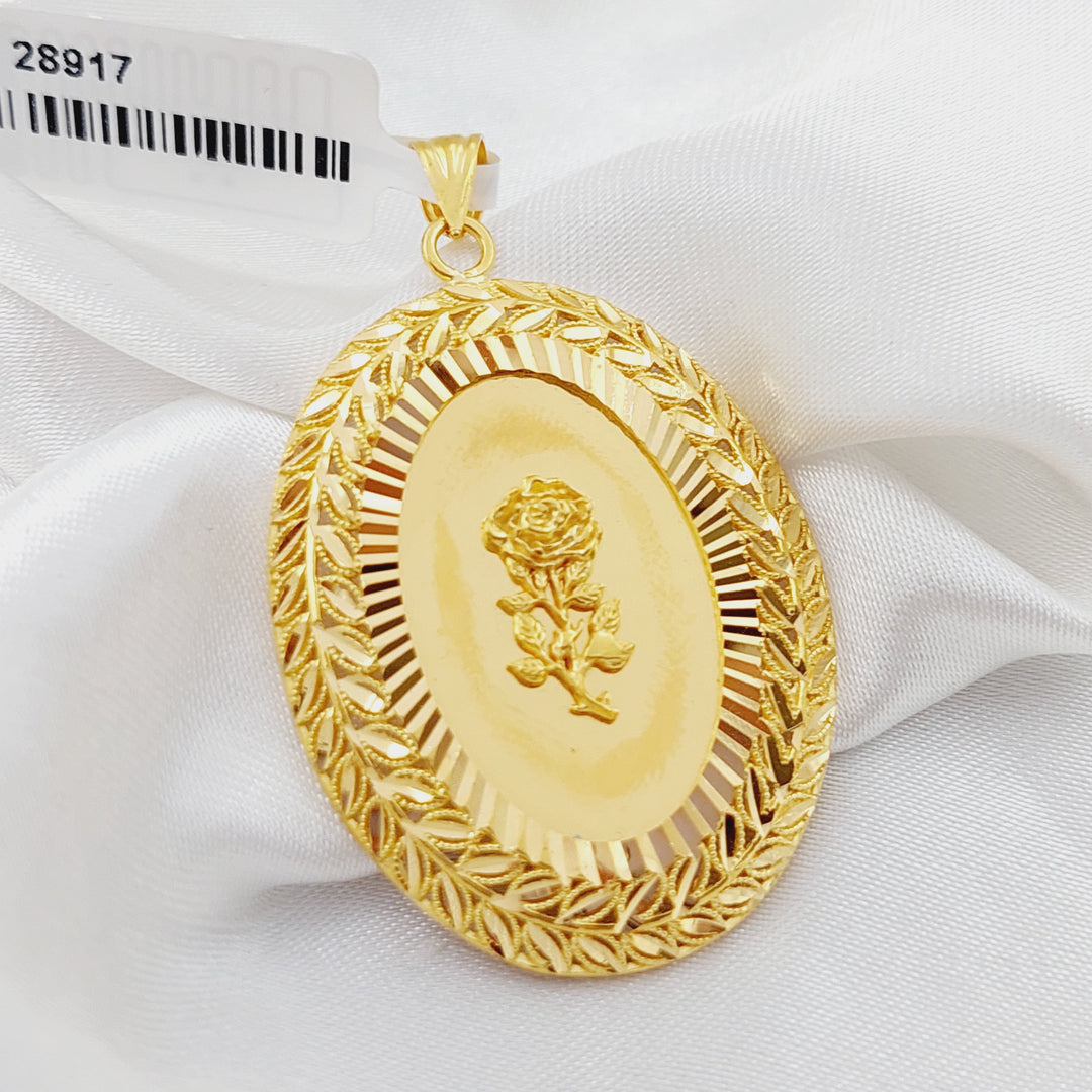 Ounce Pendant  Made Of 21K Yellow Gold by Saeed Jewelry-28917