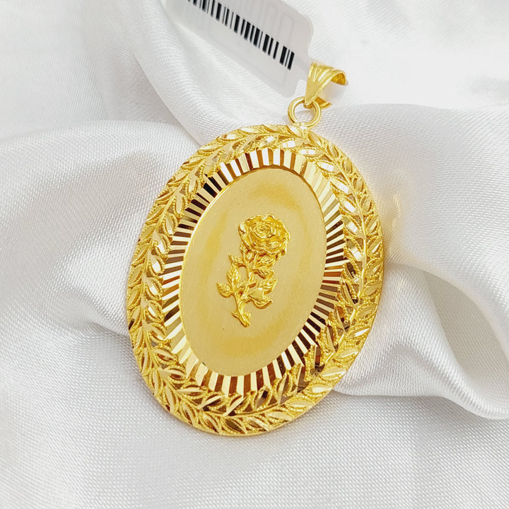 Ounce Pendant  Made Of 21K Yellow Gold by Saeed Jewelry-28917