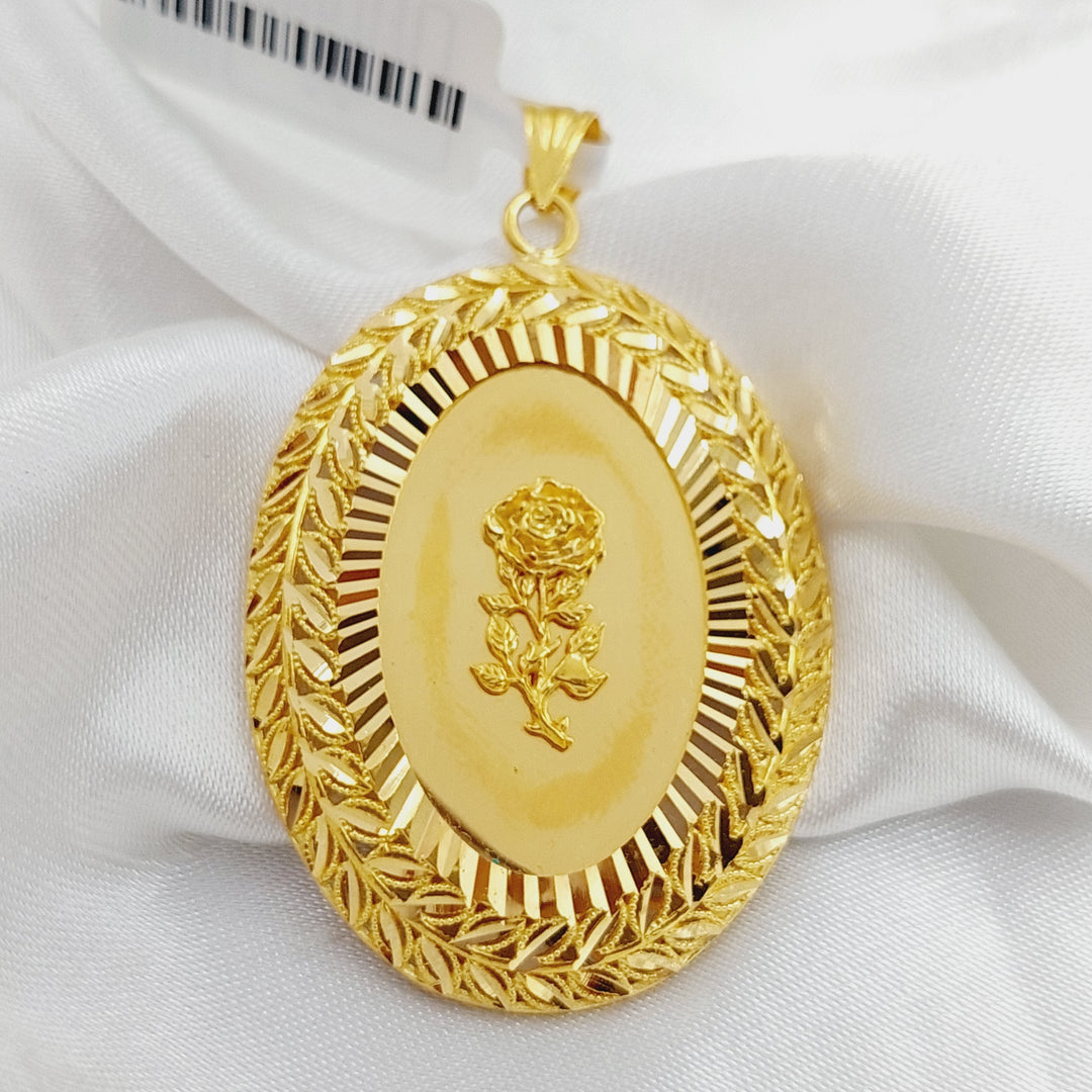 Ounce Pendant  Made Of 21K Yellow Gold by Saeed Jewelry-28917