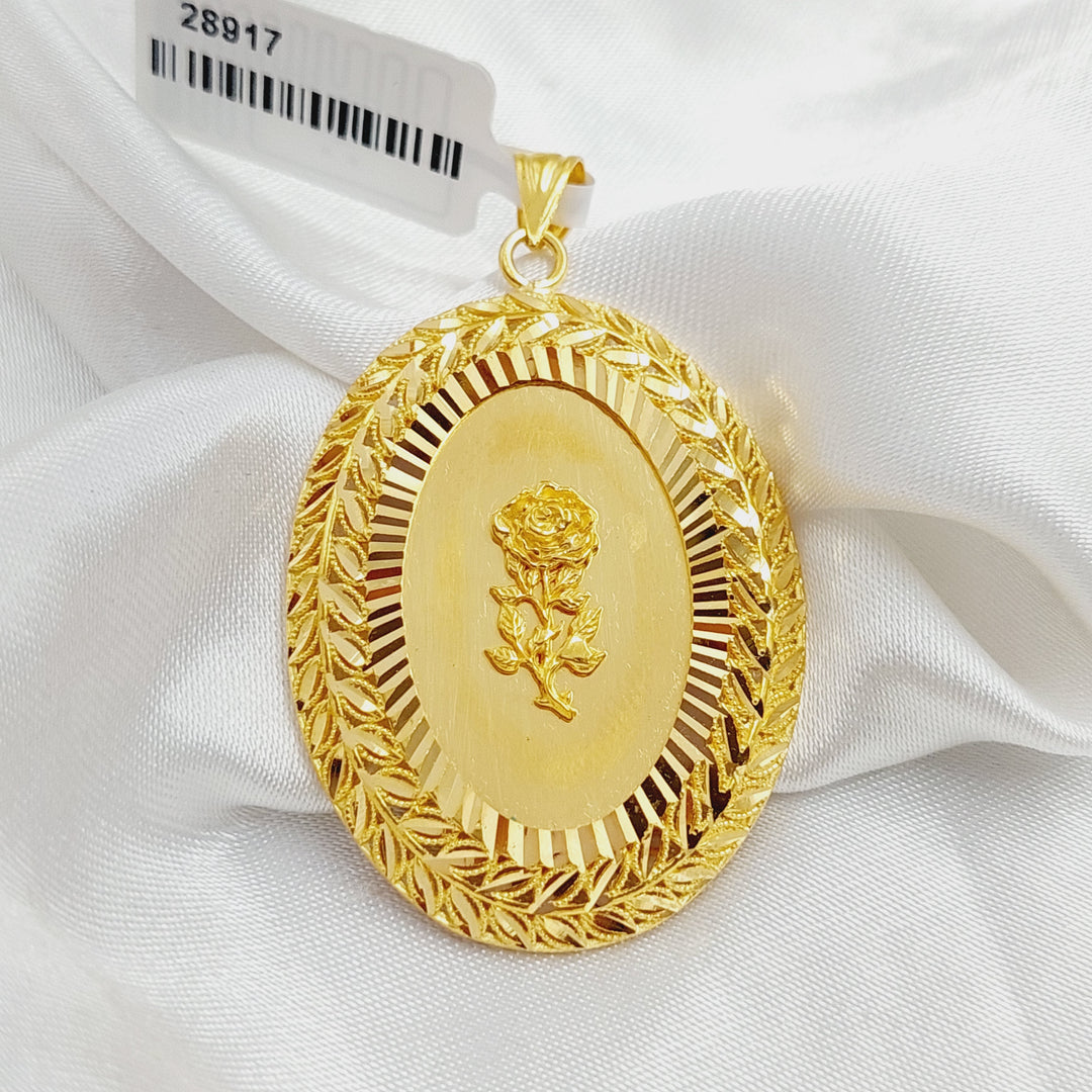 Ounce Pendant  Made Of 21K Yellow Gold by Saeed Jewelry-28917