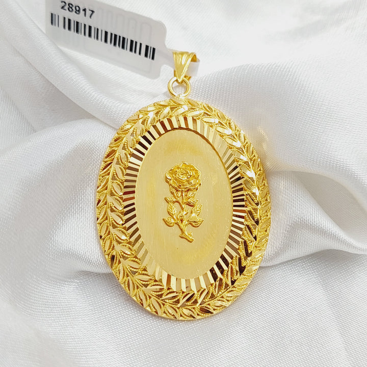 Ounce Pendant  Made Of 21K Yellow Gold by Saeed Jewelry-28917