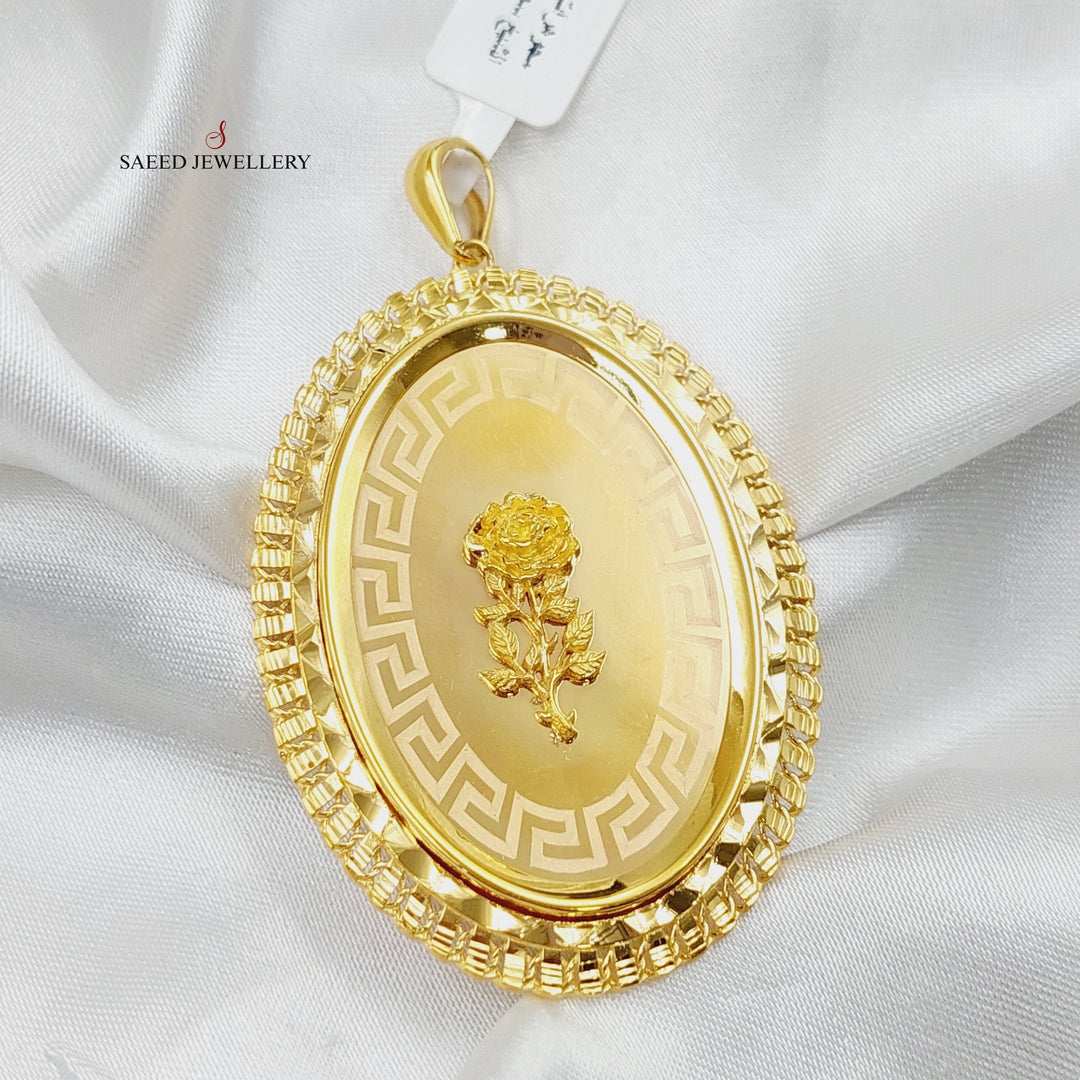 Ounce Pendant  Made Of 21K Yellow Gold by Saeed Jewelry-29053