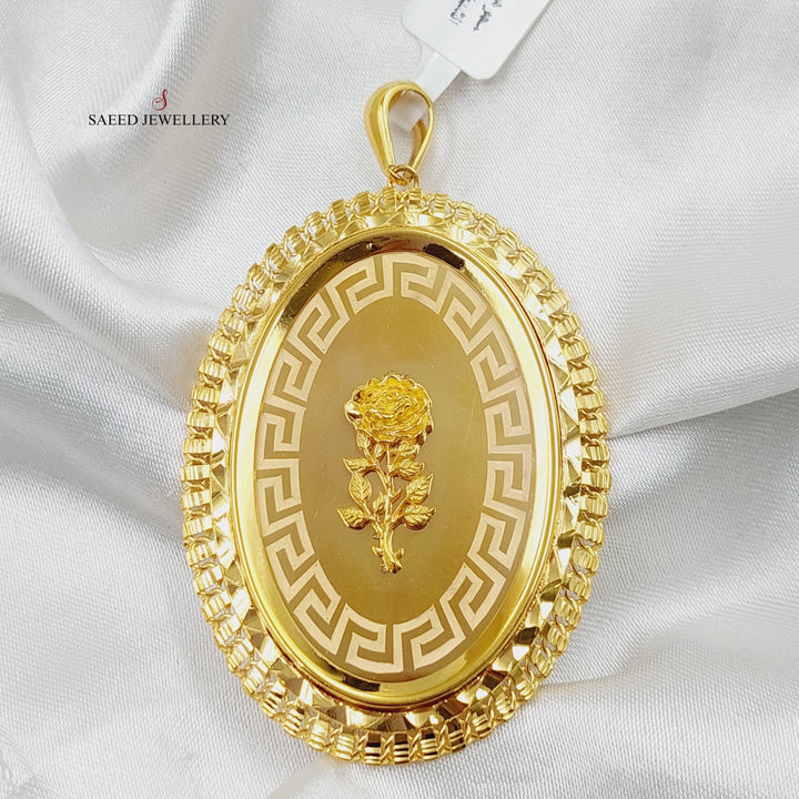 Ounce Pendant  Made Of 21K Yellow Gold by Saeed Jewelry-29053