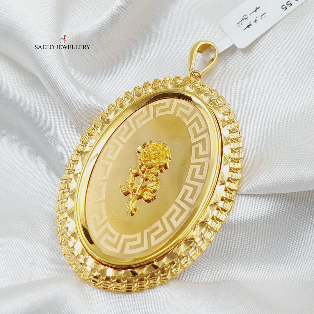 Ounce Pendant  Made Of 21K Yellow Gold by Saeed Jewelry-29053