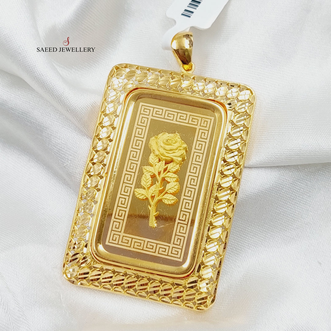 Ounce Pendant  Made Of 21K Yellow Gold by Saeed Jewelry-29055