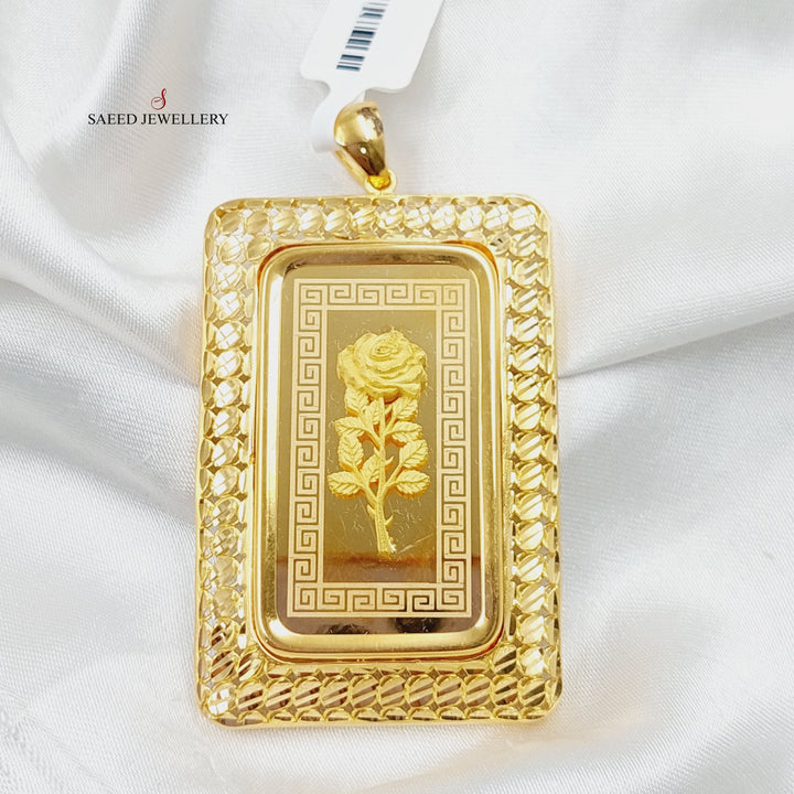 Ounce Pendant  Made Of 21K Yellow Gold by Saeed Jewelry-29055