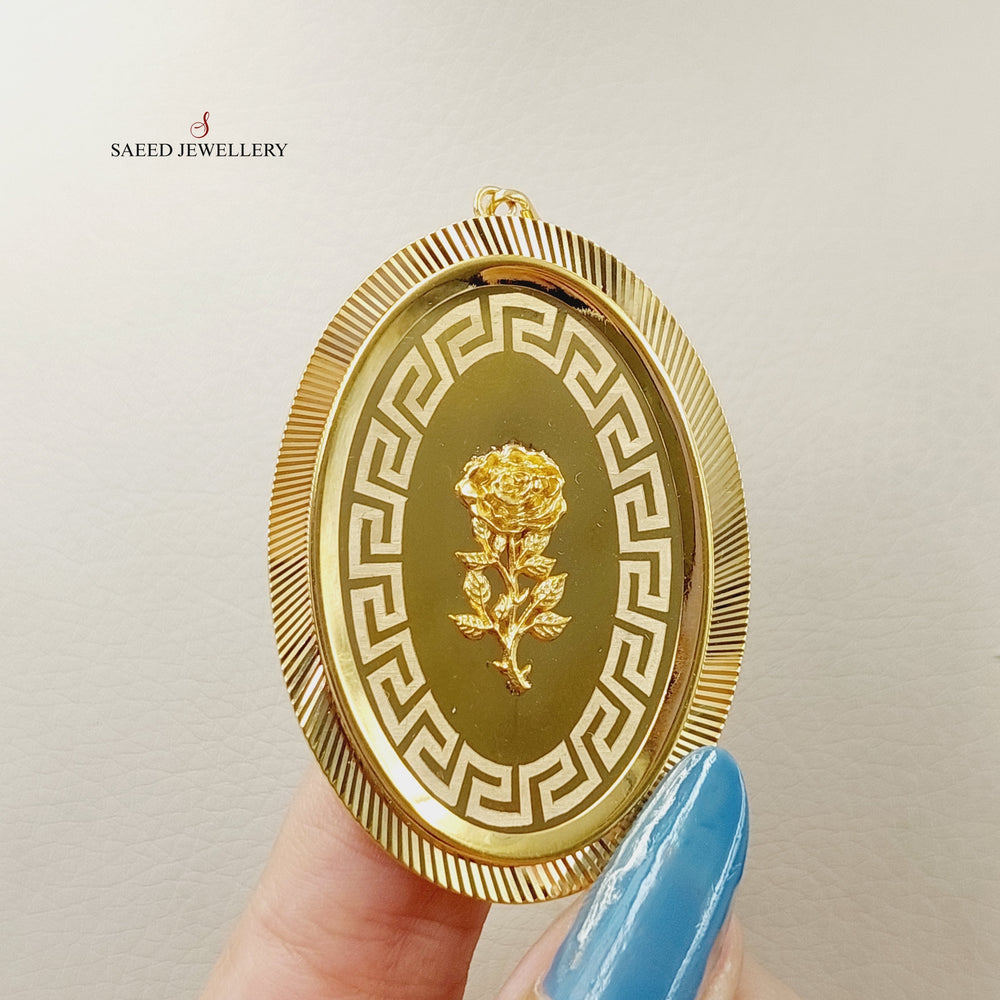 Ounce Pendant  Made Of 21K Yellow Gold by Saeed Jewelry-29056