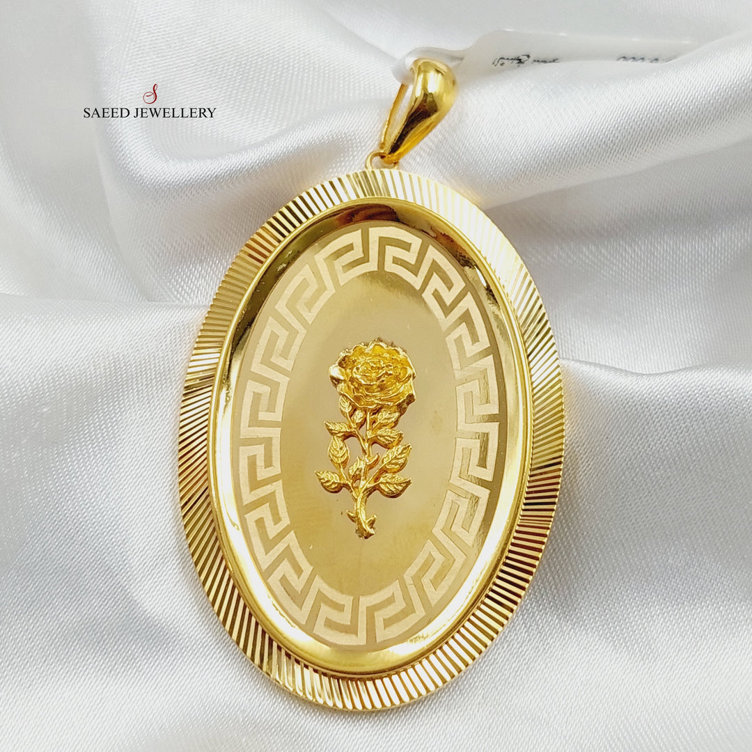 Ounce Pendant  Made Of 21K Yellow Gold by Saeed Jewelry-29056