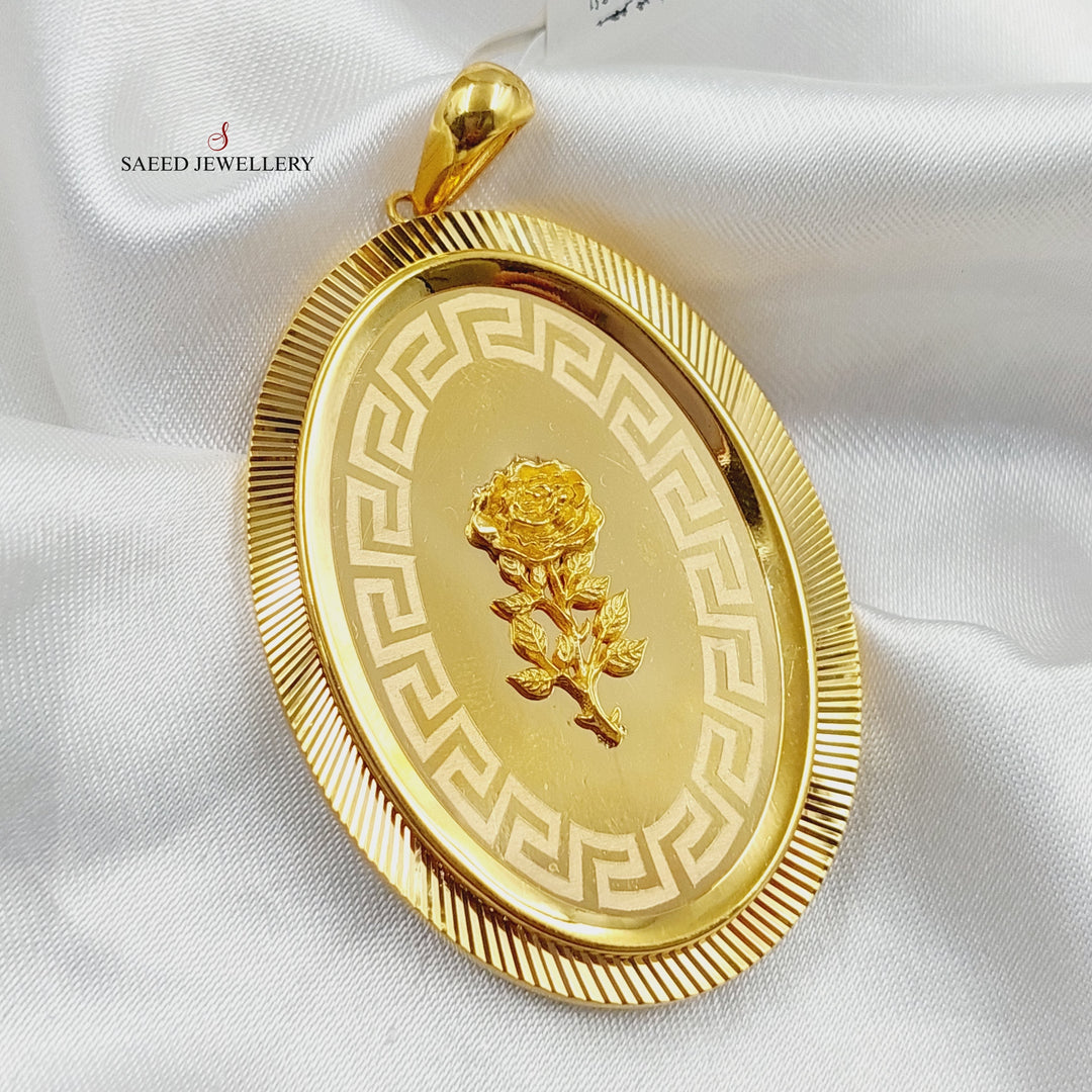 Ounce Pendant  Made Of 21K Yellow Gold by Saeed Jewelry-29056