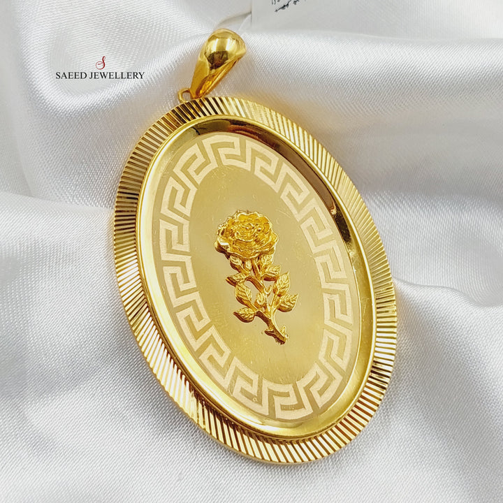 Ounce Pendant  Made Of 21K Yellow Gold by Saeed Jewelry-29056