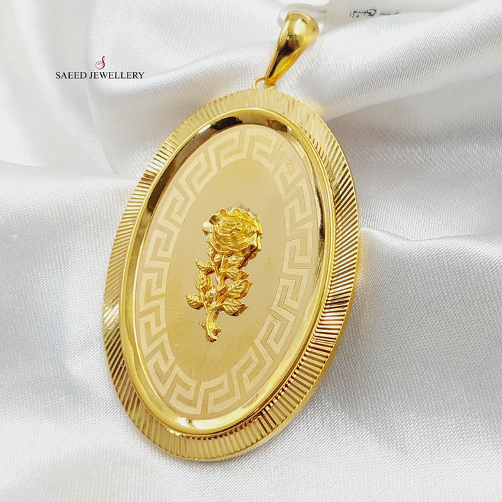 Ounce Pendant  Made Of 21K Yellow Gold by Saeed Jewelry-29056