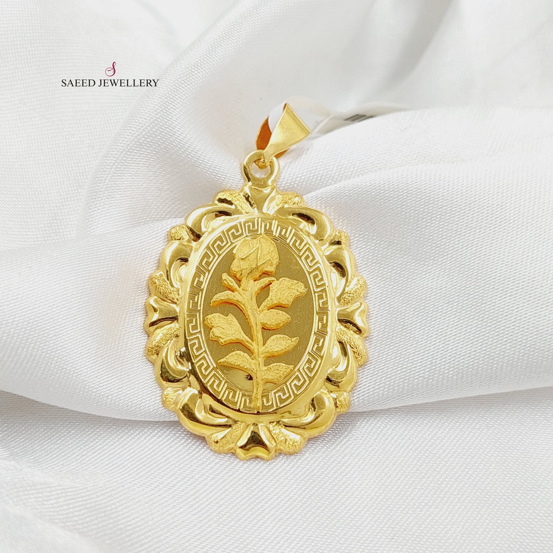 Ounce Pendant  Made Of 21K Yellow Gold by Saeed Jewelry-30283