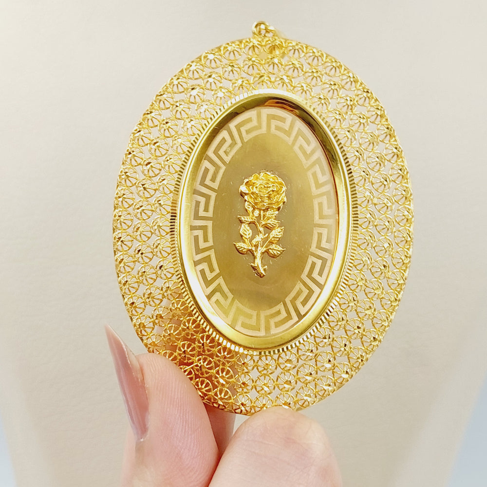 Ounce Pendant  Made Of 21K Yellow Gold by Saeed Jewelry-30474