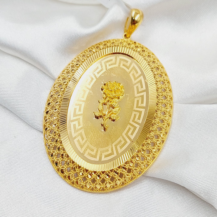 Ounce Pendant  Made Of 21K Yellow Gold by Saeed Jewelry-30475