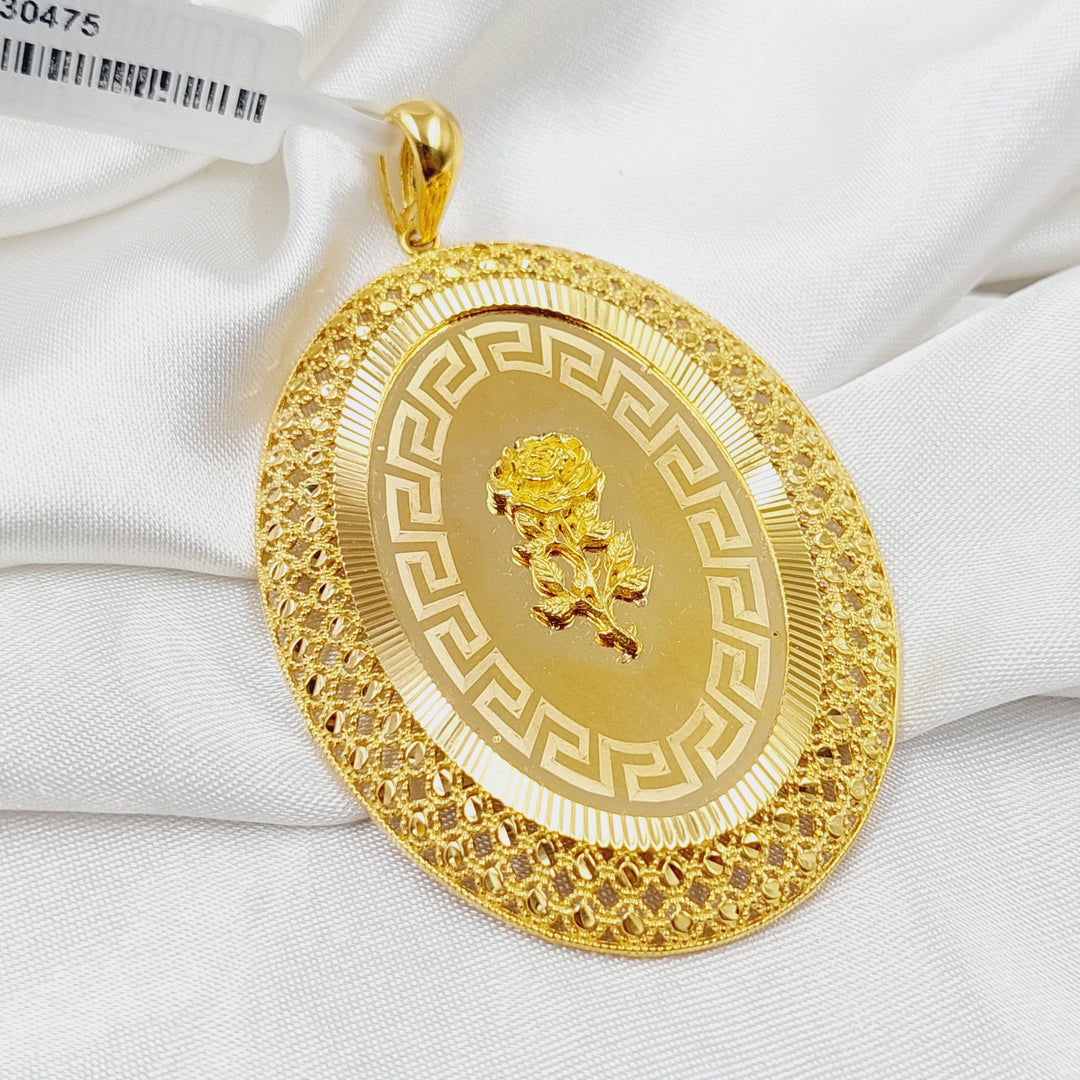 Ounce Pendant  Made Of 21K Yellow Gold by Saeed Jewelry-30475