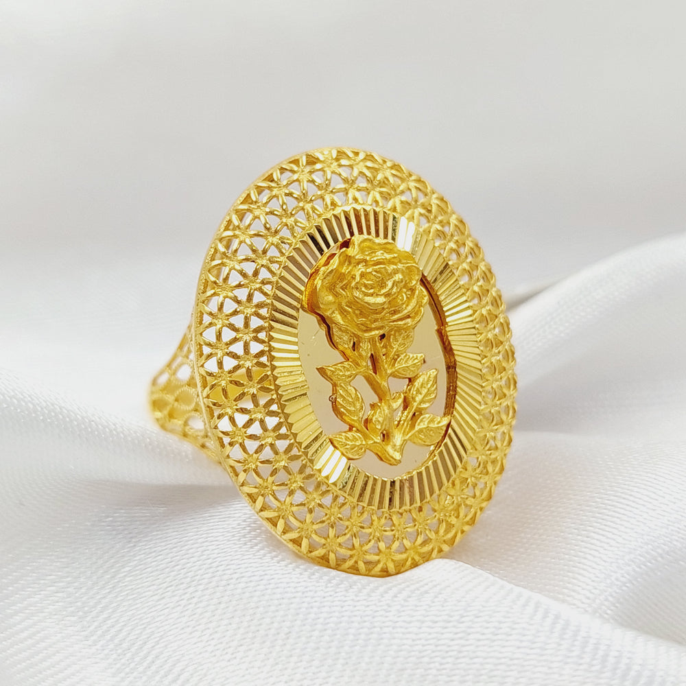 Ounce Ring Made Of 21K Yellow Gold by Saeed Jewelry-28489