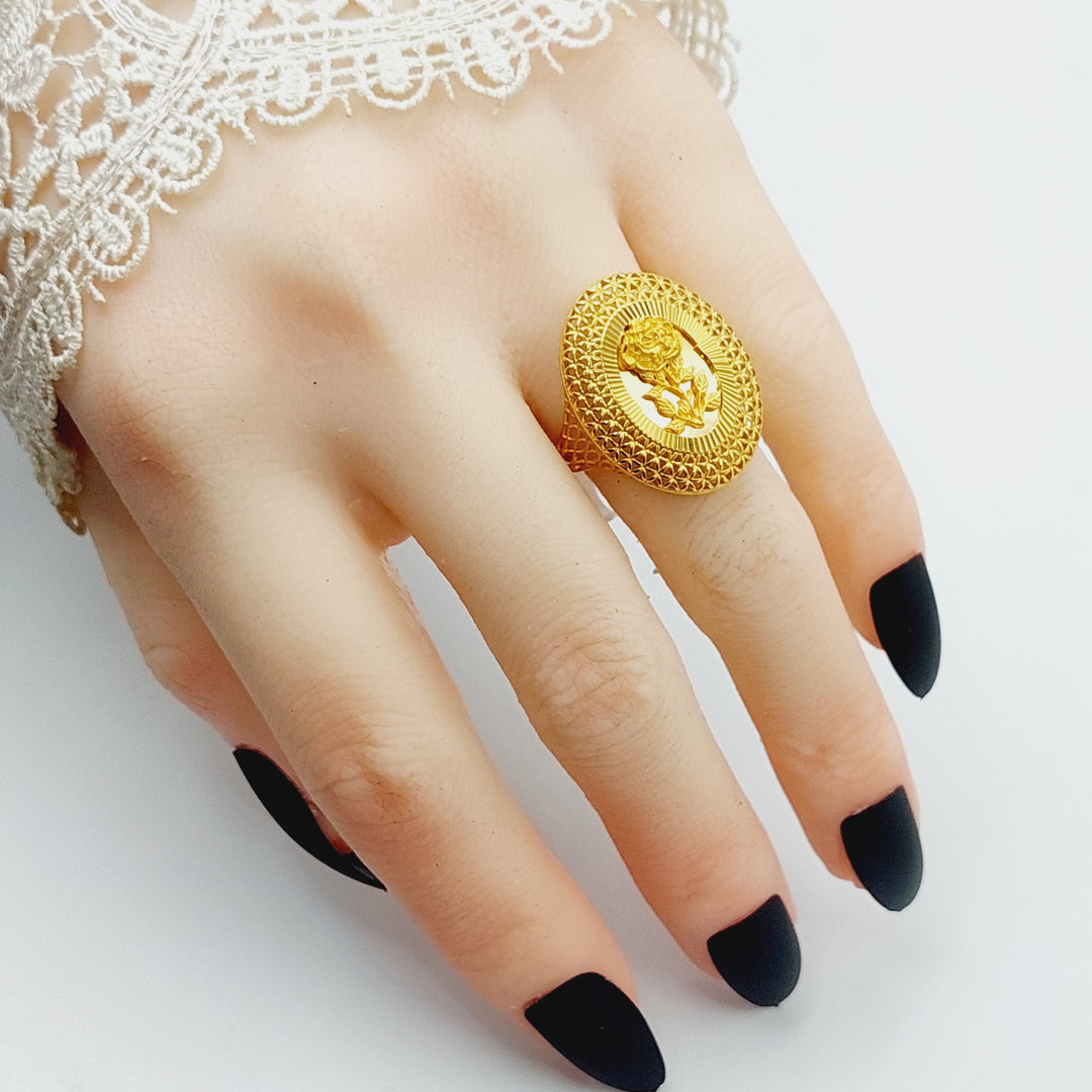 Ounce Ring Made Of 21K Yellow Gold by Saeed Jewelry-28489