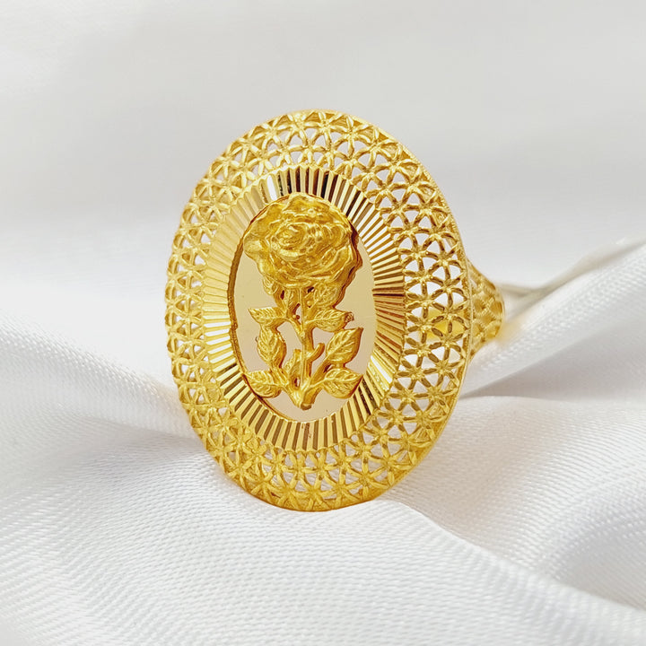Ounce Ring Made Of 21K Yellow Gold by Saeed Jewelry-28489