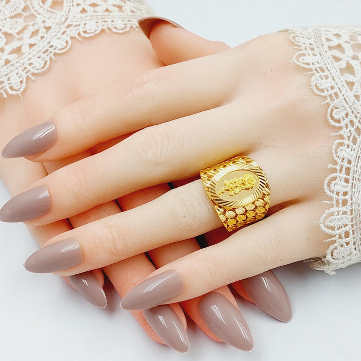 Ounce Ring  Made Of 21K Yellow Gold by Saeed Jewelry-28918