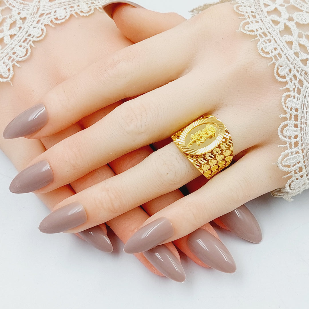 Ounce Ring  Made Of 21K Yellow Gold by Saeed Jewelry-28918