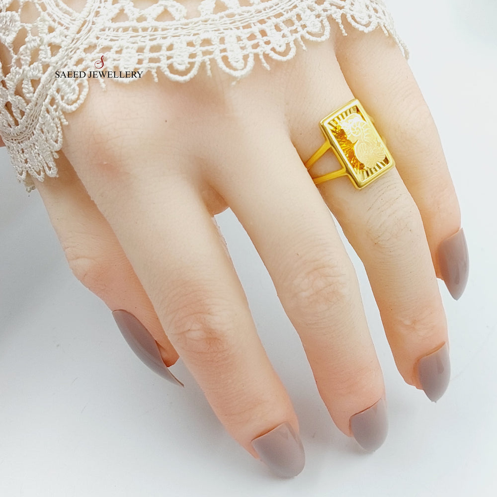 Ounce Ring  Made Of 21K Yellow Gold by Saeed Jewelry-28944