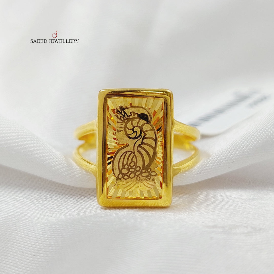 Ounce Ring  Made Of 21K Yellow Gold by Saeed Jewelry-28944