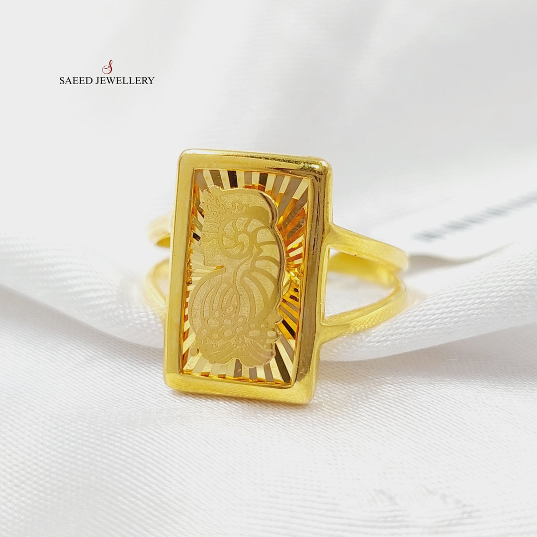 Ounce Ring  Made Of 21K Yellow Gold by Saeed Jewelry-28944
