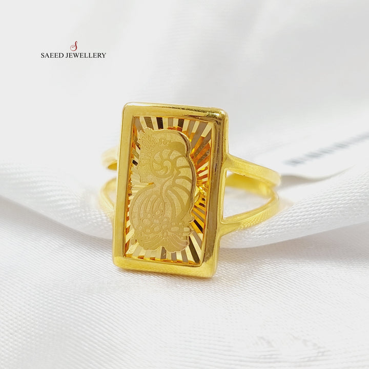 Ounce Ring  Made Of 21K Yellow Gold by Saeed Jewelry-28944