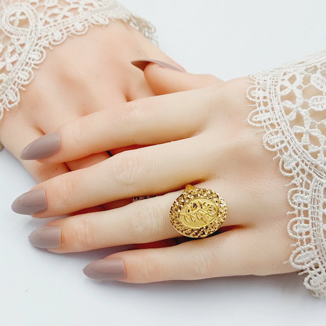 Ounce Ring  Made Of 21K Yellow Gold by Saeed Jewelry-29217