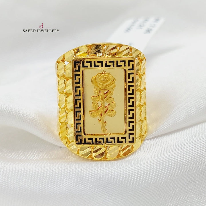 Ounce Ring  Made Of 21K Yellow Gold by Saeed Jewelry-29490