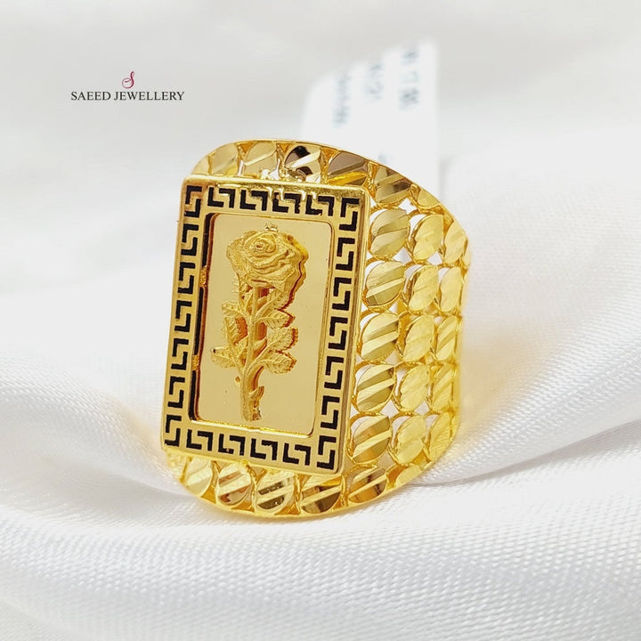 Ounce Ring  Made Of 21K Yellow Gold by Saeed Jewelry-29490