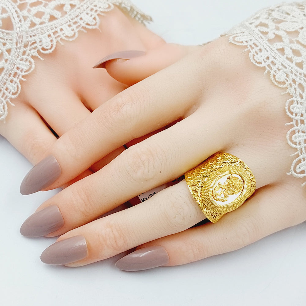 Ounce Ring  Made Of 21K Yellow Gold by Saeed Jewelry-29830