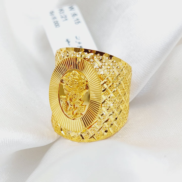 Ounce Ring  Made Of 21K Yellow Gold by Saeed Jewelry-29831