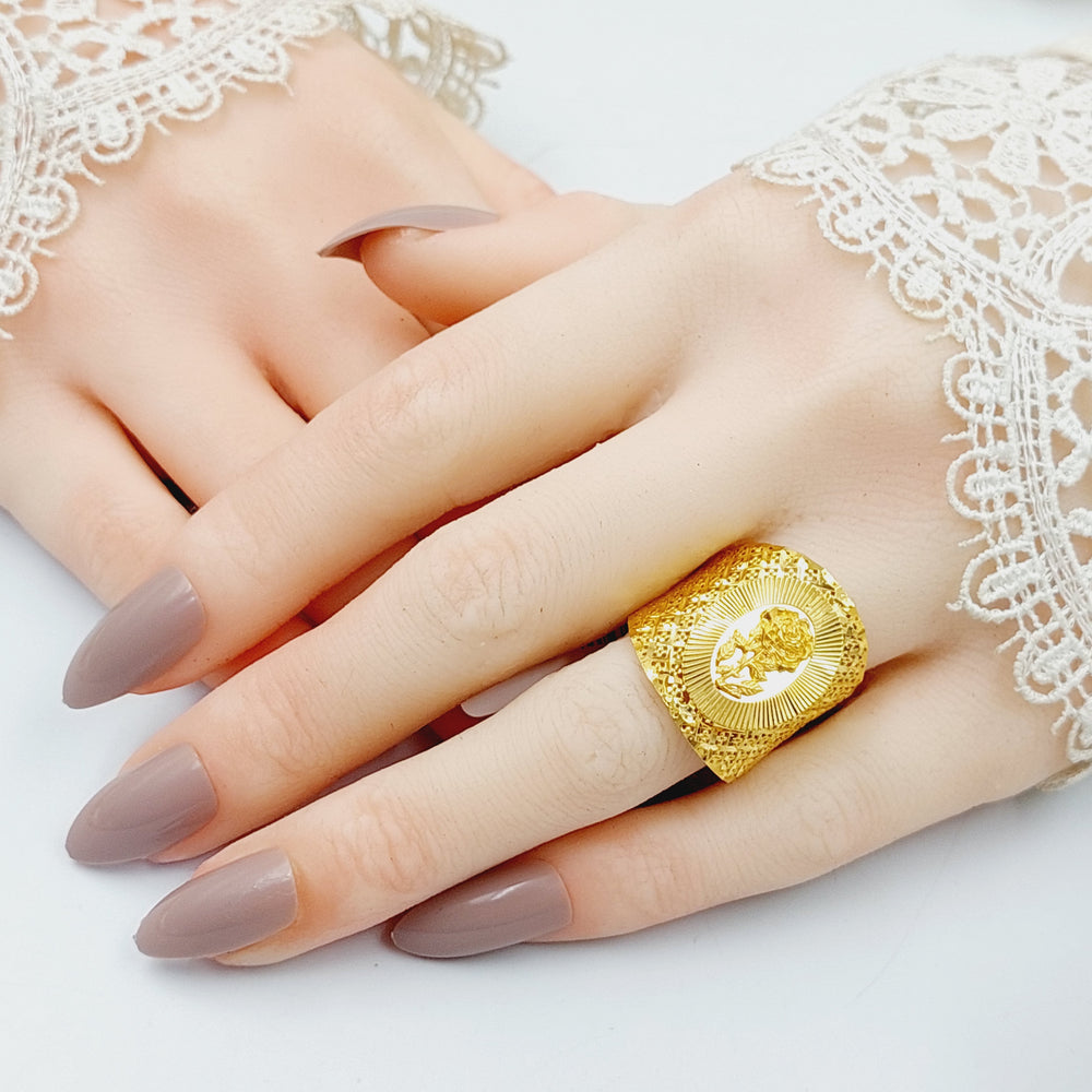 Ounce Ring  Made Of 21K Yellow Gold by Saeed Jewelry-29832