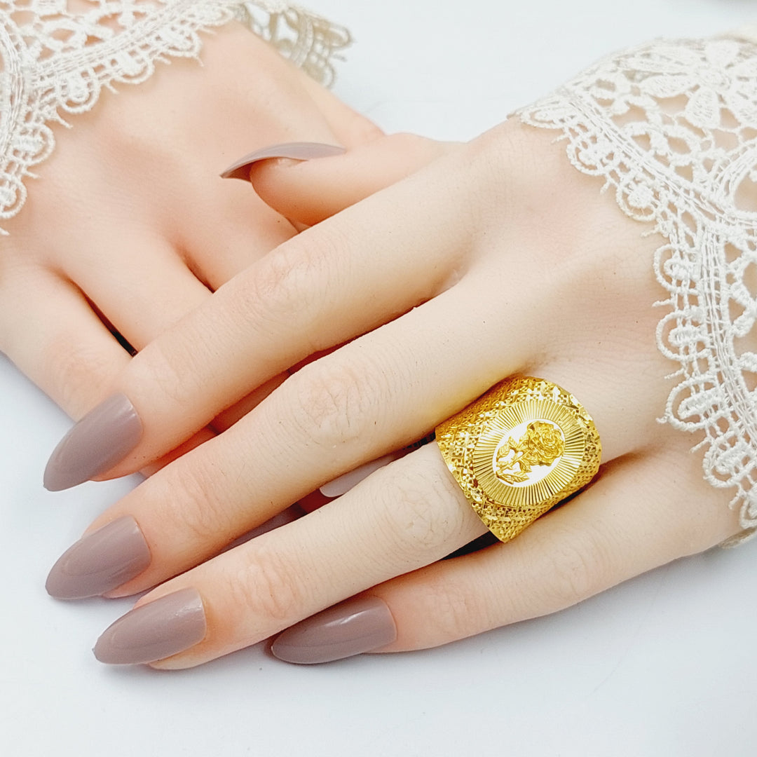 Ounce Ring  Made Of 21K Yellow Gold by Saeed Jewelry-29832