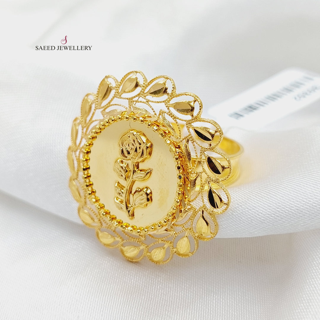 Ounce Ring  Made Of 21K Yellow Gold by Saeed Jewelry-30352