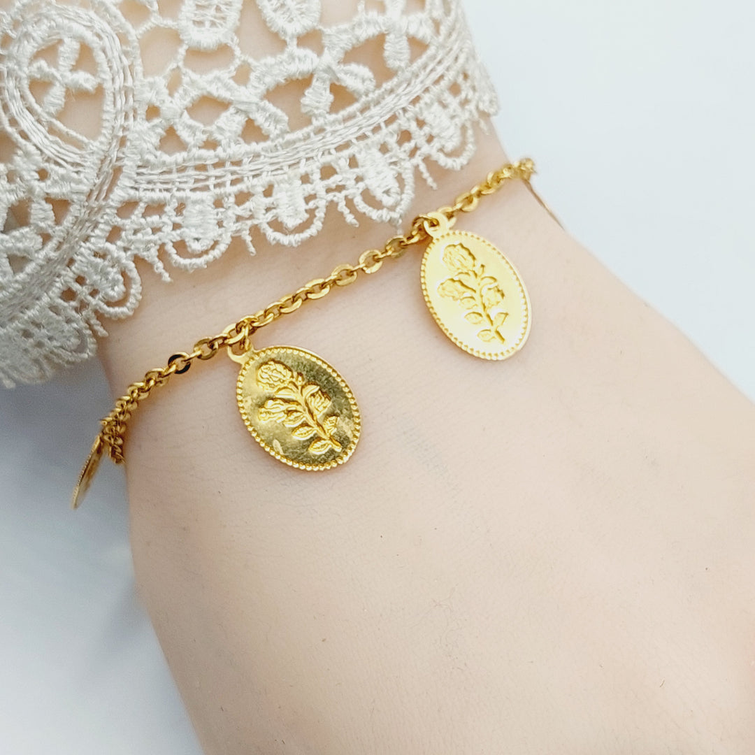 Ounce Rose Bracelet  Made Of 21K Yellow Gold by Saeed Jewelry-30714