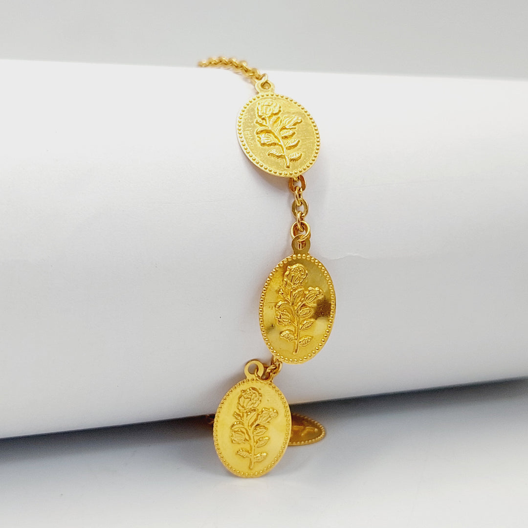 Ounce Rose Bracelet  Made Of 21K Yellow Gold by Saeed Jewelry-30714